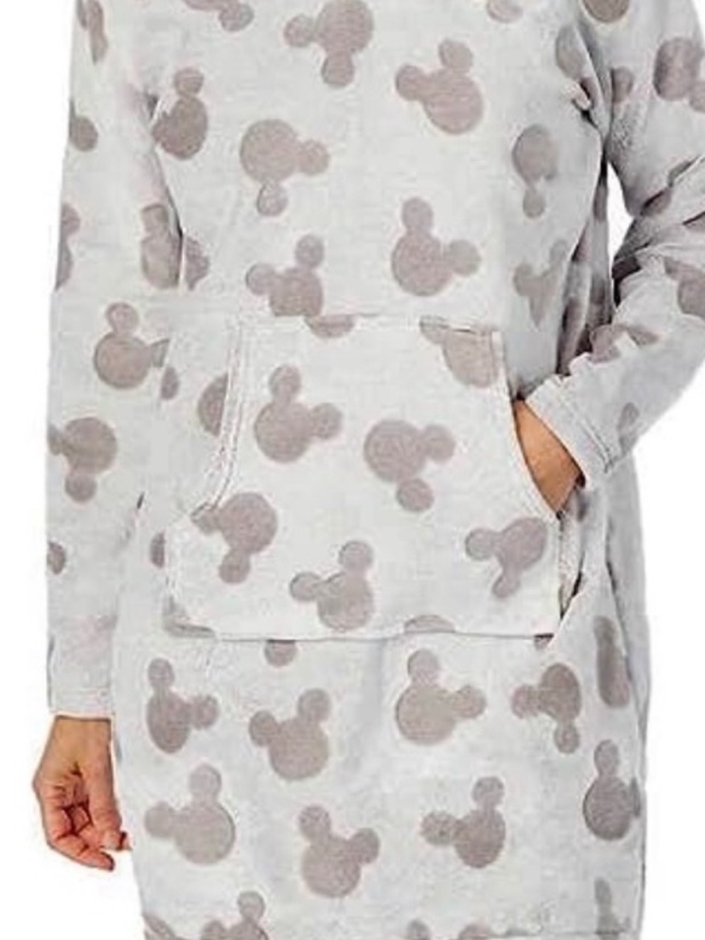 Disney Cozy Gray Mickey-Print kids or women Sweater Hoodie